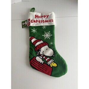 Snoopy Woodstock Peanuts Christmas Stocking